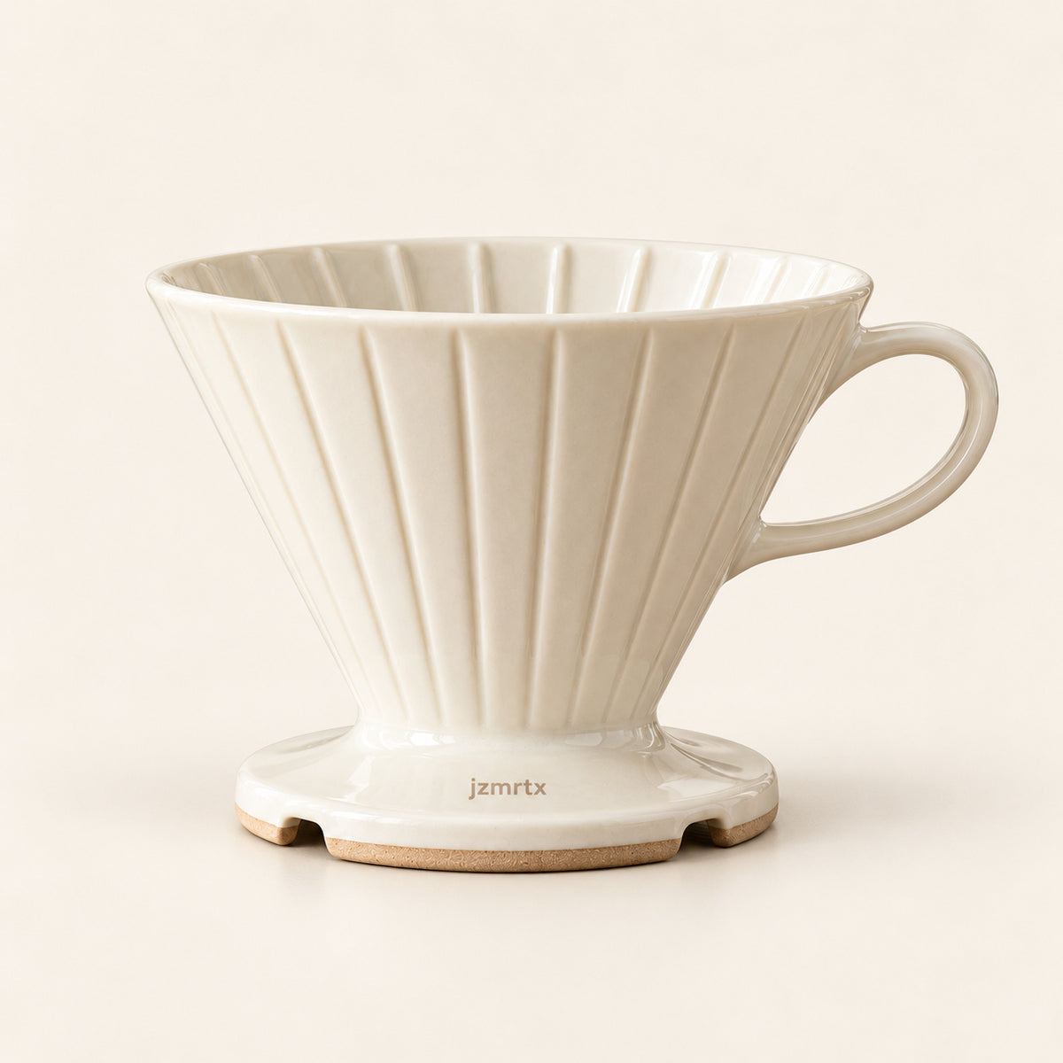 jzmrtx Ridge Ceramic Pour-Over Dripper — studio product view