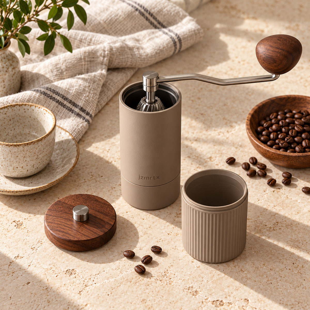 jzmrtx Arc Manual Coffee Grinder — alternate angle