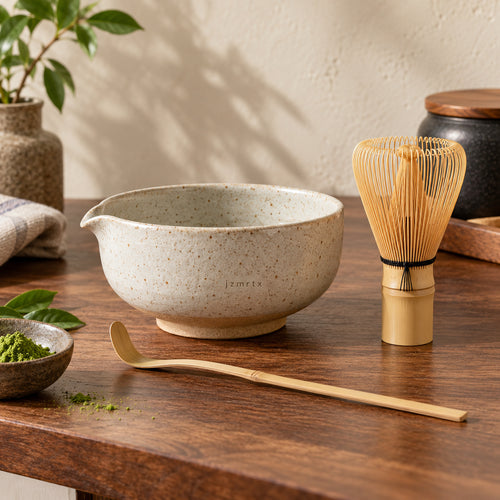 jzmrtx Bamboo Matcha Preparation Set — lifestyle scene