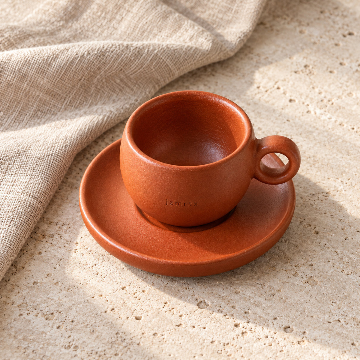 jzmrtx Dune Espresso Cup & Saucer Set — alternate angle